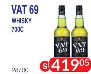 Masivos Vat 69 Whisky 700c oferta