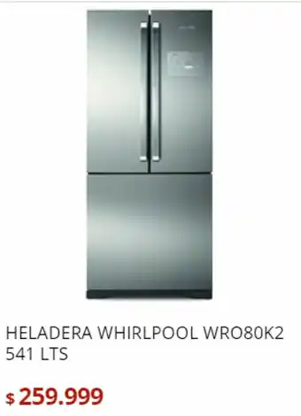 Bringeri Heladera Whirlpool WR080K2 541 lts oferta