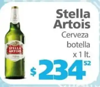 Actual Supermercados Stella Artois Cerveza botella x 1lt oferta