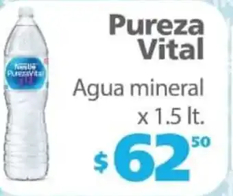 Actual Supermercados Pureza Vital Agua mineral x 1.5lt oferta