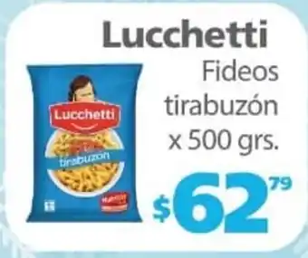 Actual Supermercados Lucchetti Fideos tirabuzón x 500grs oferta