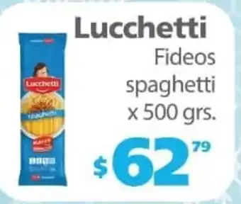 Actual Supermercados Lucchetti Fideos spaghetti x 500grs oferta