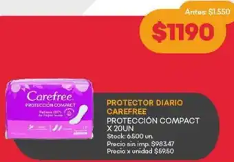 Supermercados Tadicor Carefree protector diario oferta