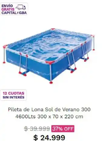 Frávega Pileta de Lona Sol de Verano 300 4600lts 300x70x220cm oferta