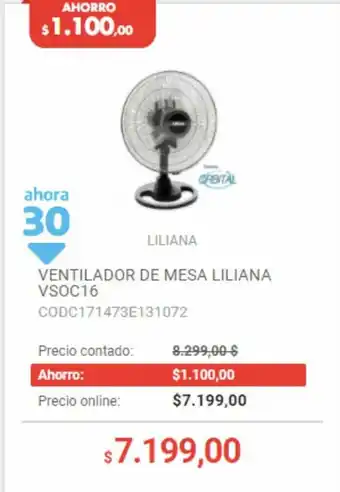 Musimundo Ventildor De Mesa Liliana VSOC 16 oferta