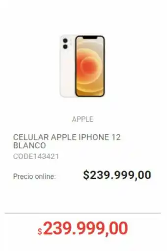Musimundo Celular Apple Iphone 12 Blanco oferta