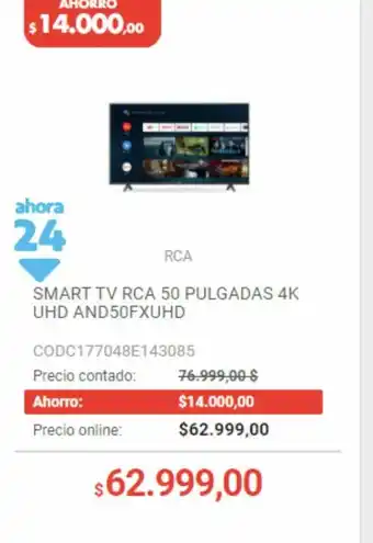 Musimundo Smart TV RCA 50 Pulgadas 4k UHD and 50FXUHD oferta