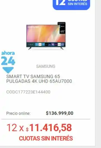 Musimundo Smart TV Samsung 65 Pulgadas 4k UHD oferta