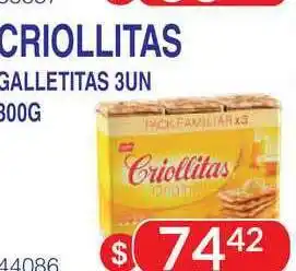 Masivos Criollitas Galletitas 3un oferta