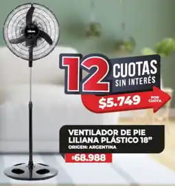Supermayorista Vital Ventilador de pie liliana plástico 18" oferta