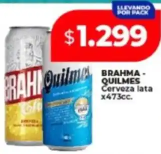 Supermayorista Vital BRAHMA- QUILMES Cerveza lata oferta