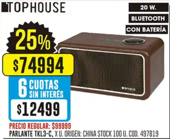 Coto Tophouse parlante tkl3-c oferta