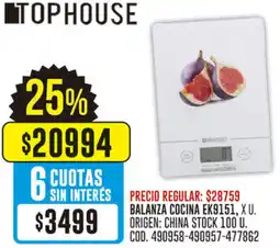 Coto Tophouse balanza cocina ek9151 oferta