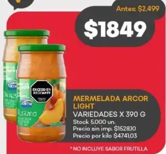 Supermercados Tadicor Mermelada arcor light oferta