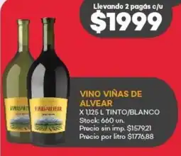 Supermercados Tadicor Vino viñas de alvear oferta