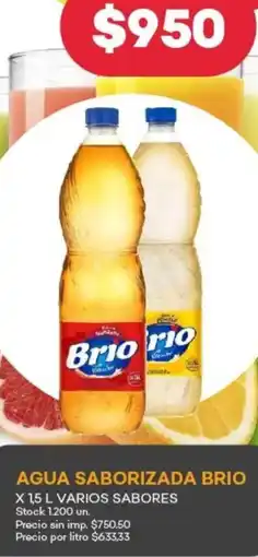 Supermercados Tadicor Brio agua saborizada oferta