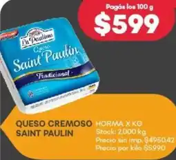 Supermercados Tadicor Saint paulin queso cremoso oferta