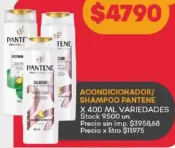 Supermercados Tadicor Pantene acondicionador/ shampoo oferta