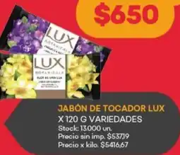 Supermercados Tadicor Lux jabón de tocador oferta