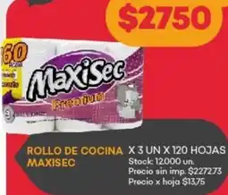 Supermercados Tadicor Maxisec rollo de cocina oferta