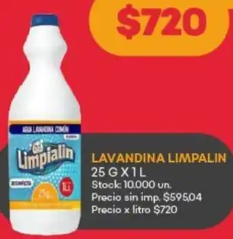 Supermercados Tadicor Limpialin lavandina oferta