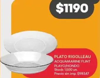 Supermercados Tadicor Plato Rigolleau Acquamarine Flint Playo/Hondo oferta