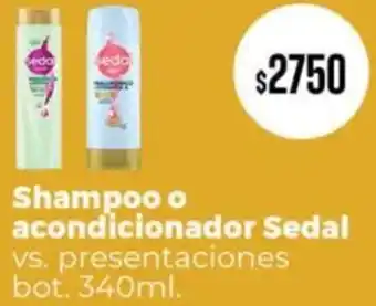 Supermercados Vea Sedal shampoo o acondicionador oferta