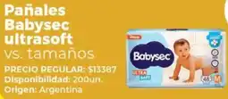 Supermercados Vea Pañales babysec ultrasoft oferta