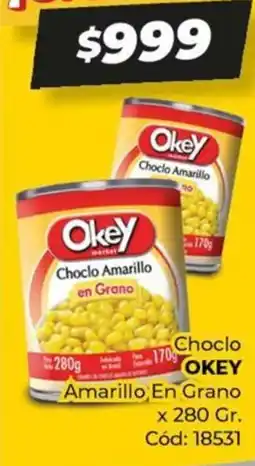 Okey choclo amarillo en grano