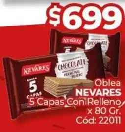 Diarco Nevares oblea 5 capas con relleno oferta