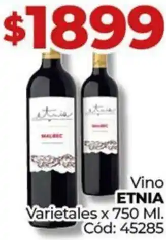 Diarco Etnia vino varietales oferta