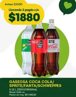 Super MAMI Gaseosa coca cola/ sprite/fanta/schweppes oferta