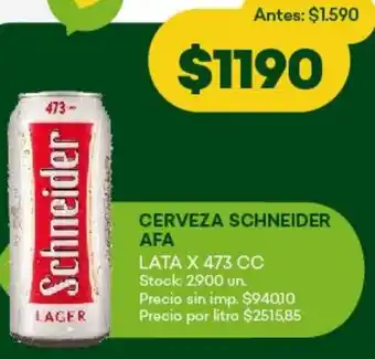 Super MAMI Afa cerveza schneider oferta