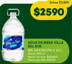 Super MAMI Agua de mesa villa del sur oferta