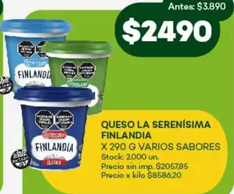 Super MAMI Queso la serenísima finlandia oferta