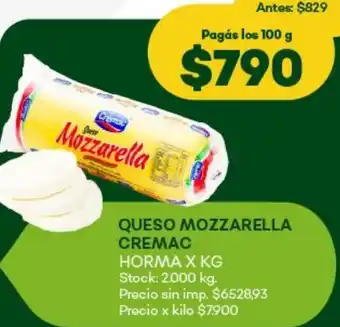 Super MAMI Queso mozzarella cremac oferta