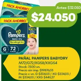 Super MAMI Babydry pañal pampers oferta