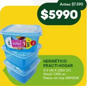 Super MAMI Hermético practi hogar oferta