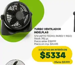 Super MAMI Turbo ventilador indelplas oferta