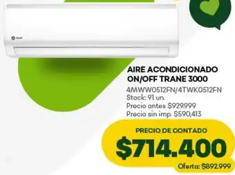 Super MAMI Aire acondicionado on/off trane 3000 oferta