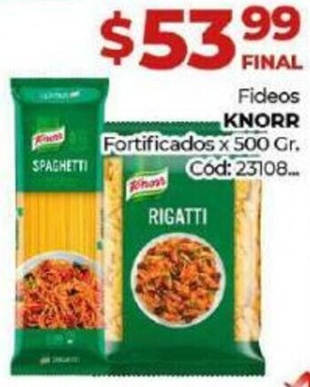 Diarco Fideos Knorr Fortificados oferta