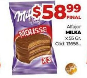 Diarco Alfajor Milka oferta