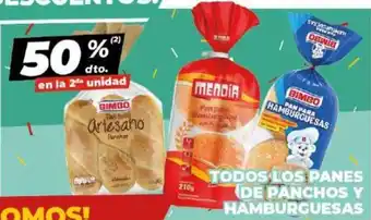 Diarco 50% dto. en la 2da Unidad Todos Los Panes De Panchos y Hamburguesas oferta