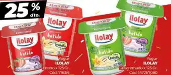 Diarco 25% dto. Yogur Ilolay Entero / Yogur Ilolay Descremado oferta