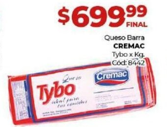 Diarco Queso Barra Cremac Tybo oferta