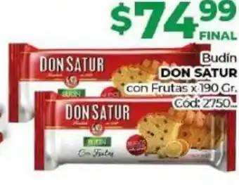 Diarco Budín Don Satur con Frutas oferta