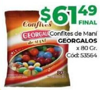 Diarco Confites de Maní Georgalos oferta