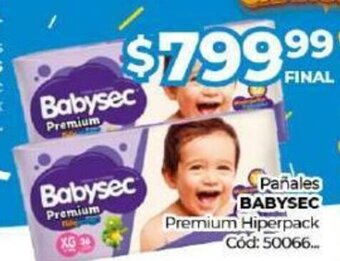 Diarco Pañales Babysec Premium Hiperpack oferta