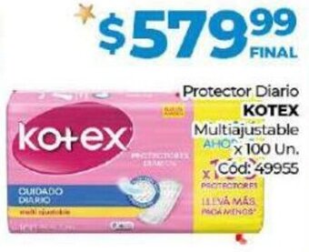 Diarco Protector Diario Kotex Multiajustable oferta