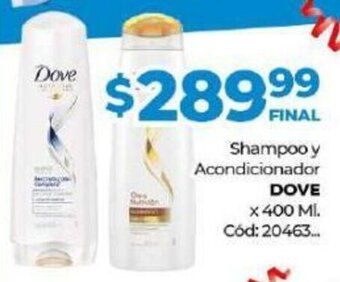 Diarco Shampoo y Acondicionador Dove oferta